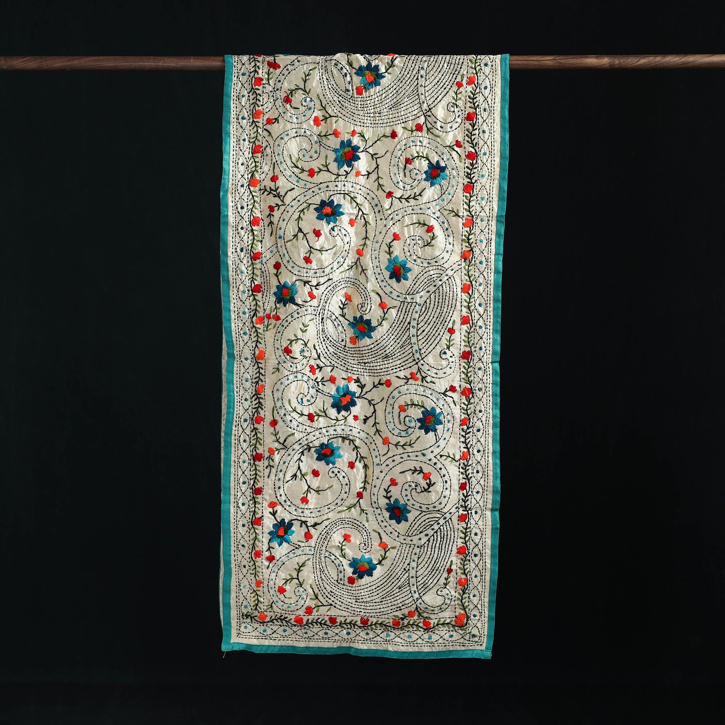 Ranihati Chanderi Silk Hand Embroidered Stole 55