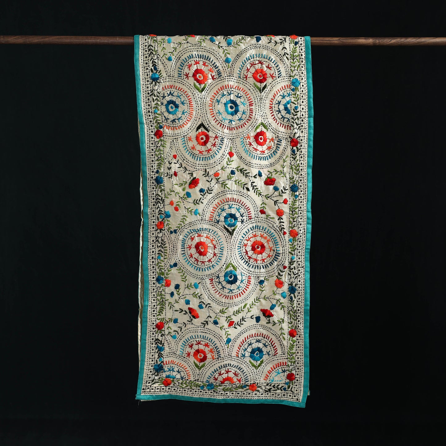 Ranihati Chanderi Silk Hand Embroidered Stole 54
