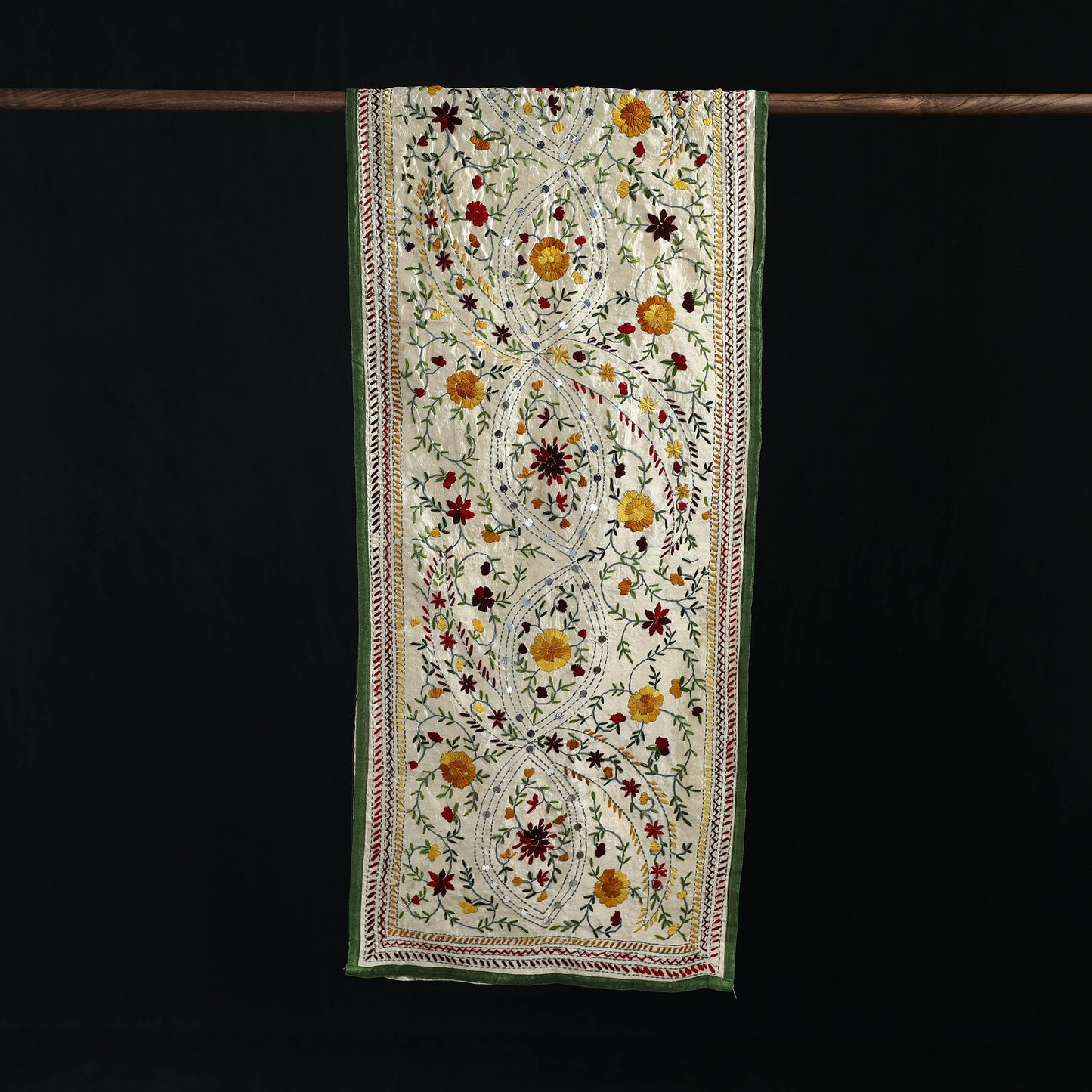 Ranihati Chanderi Silk Hand Embroidered Stole 50