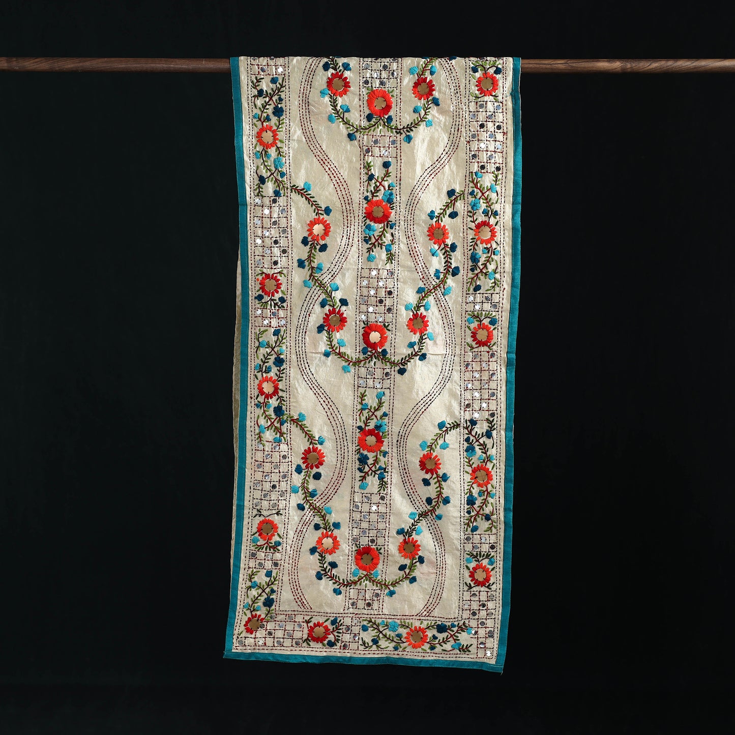 Ranihati Chanderi Silk Hand Embroidered Stole 13