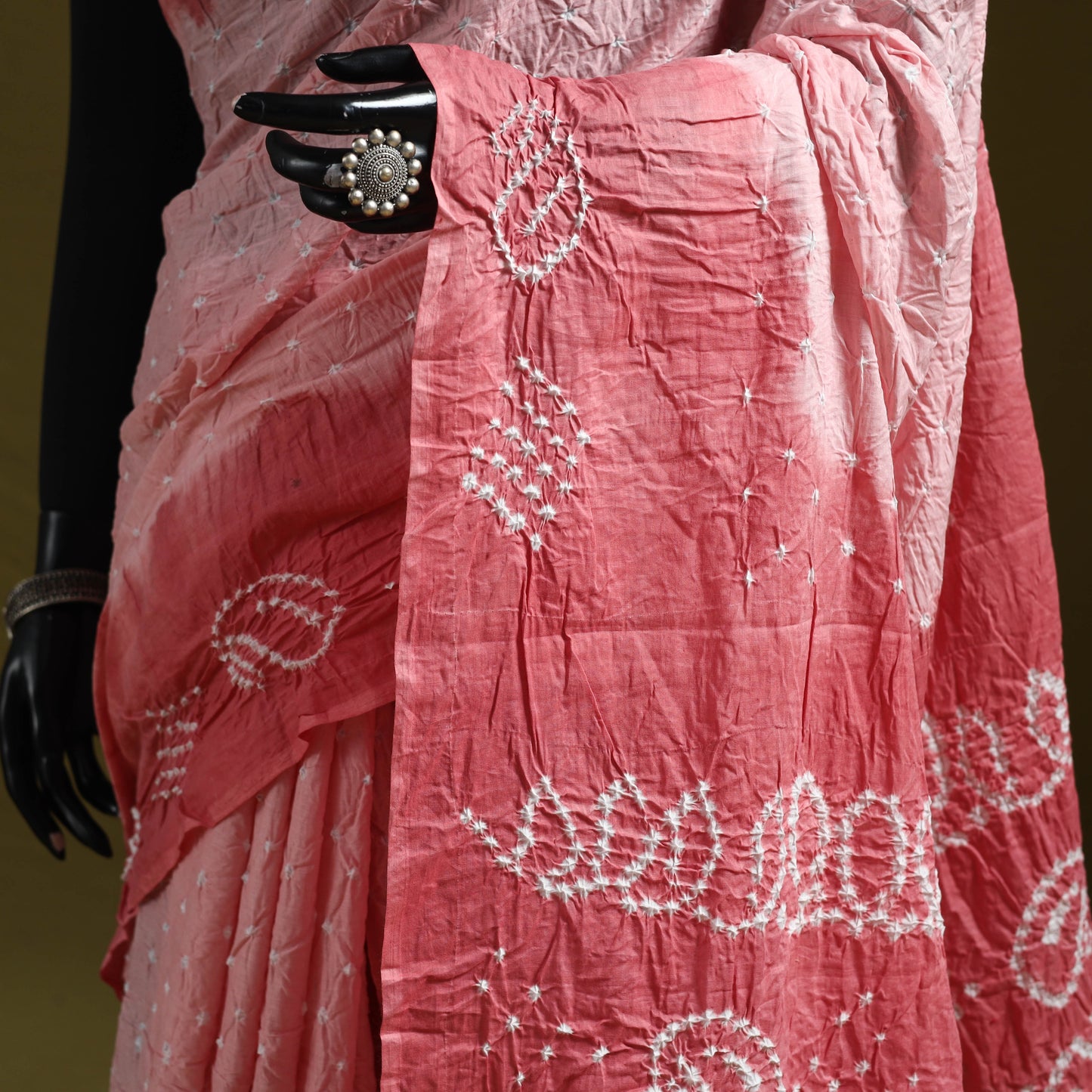 Kutch Tie-Dye Pure Cotton Bandhani Saree 33