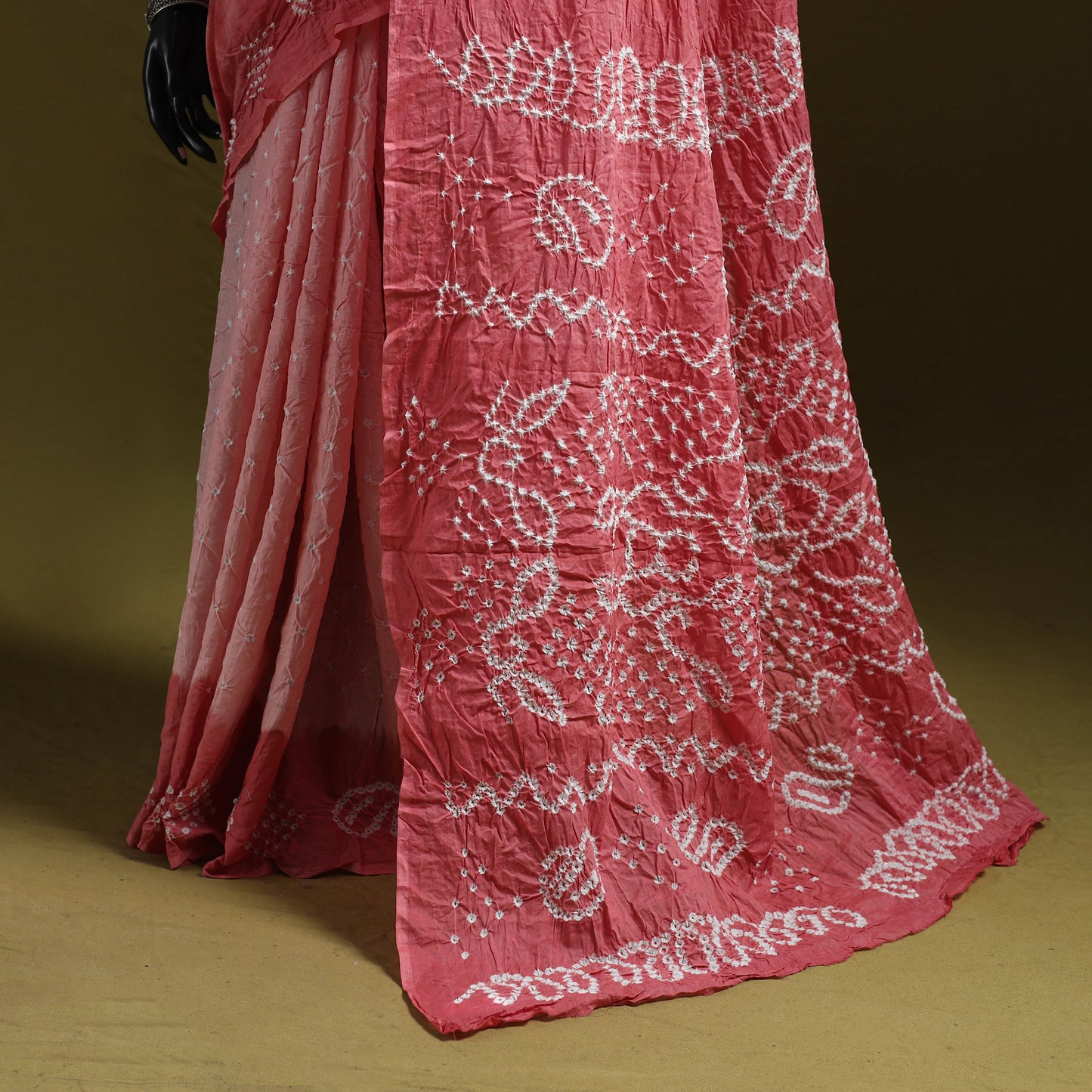 Kutch Tie-Dye Pure Cotton Bandhani Saree 33