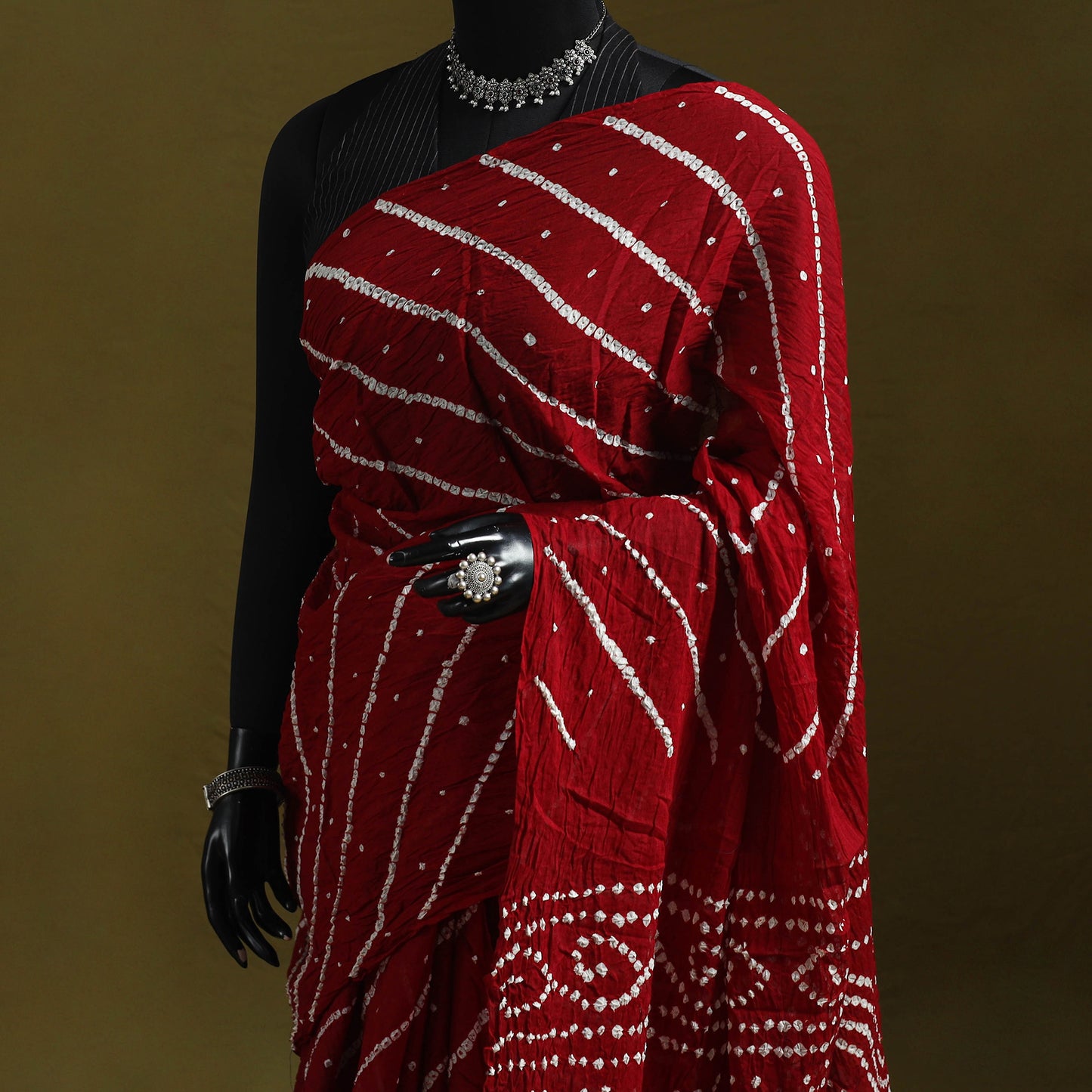 Kutch Tie-Dye Pure Cotton Bandhani Saree 13