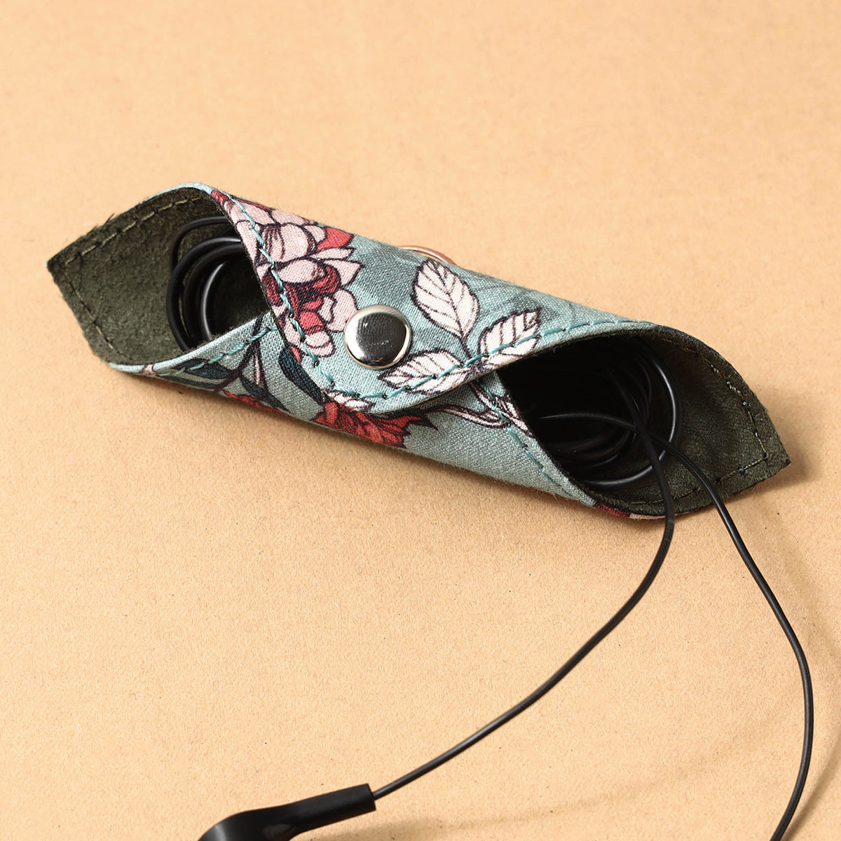 Floral Printed Handcrafted Cable Organiser