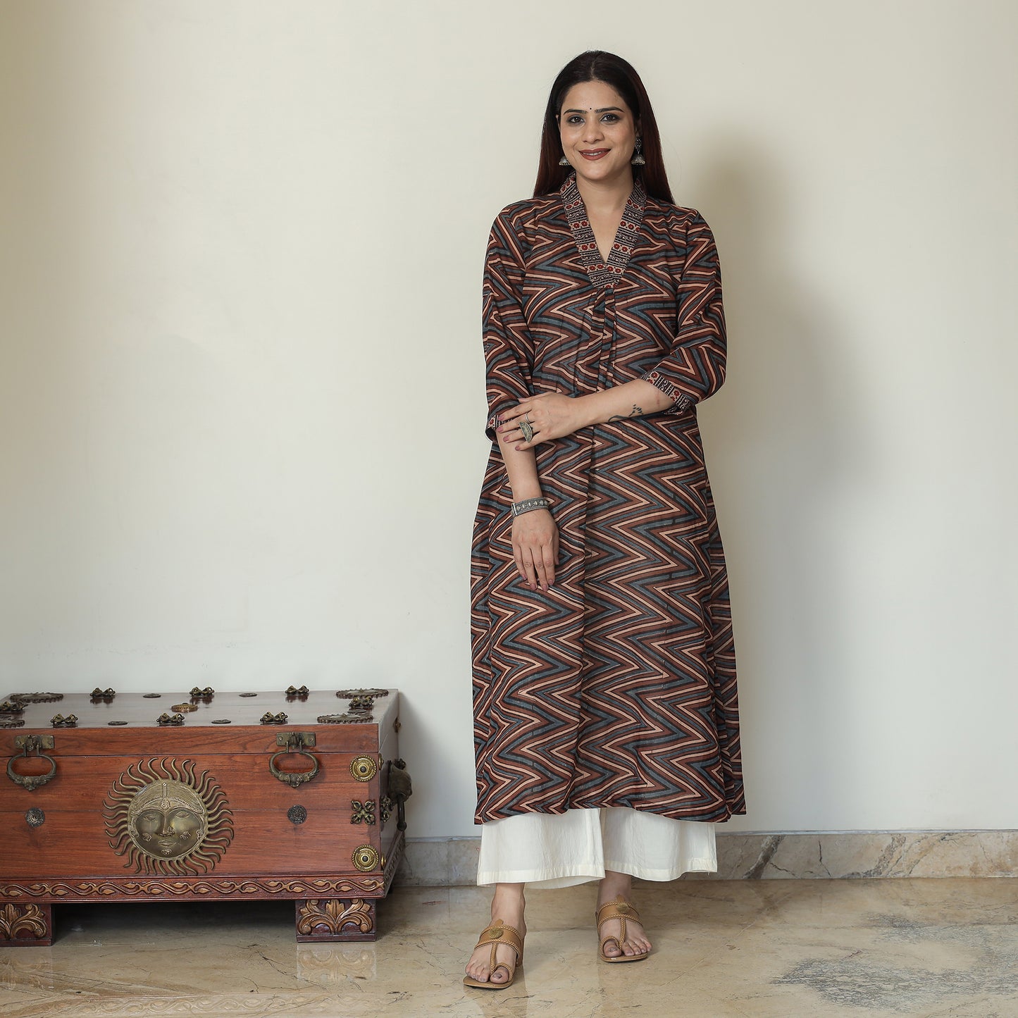 Ajrakh Block Printed Kurta
