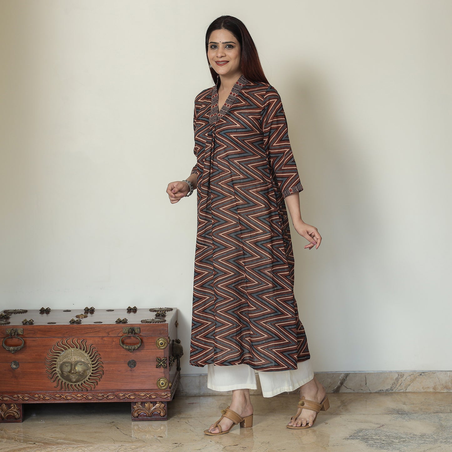 Ajrakh Block Printed Kurta