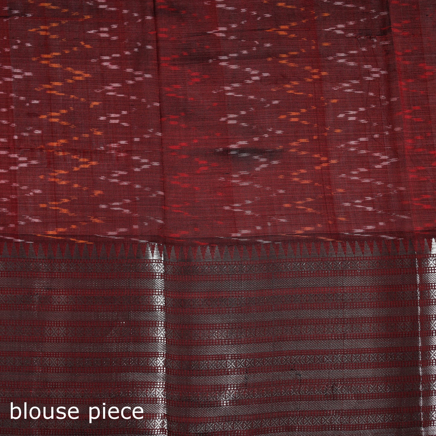 Traditional Pochampally Ikat Handwoven Pure Silk Pattu Saree with Rudraksha Border 10