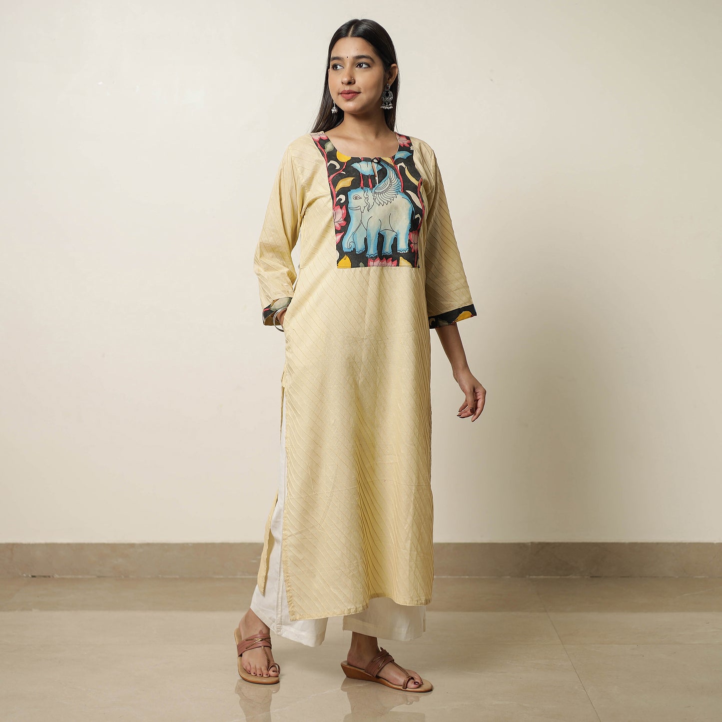 plain patchwork kurta