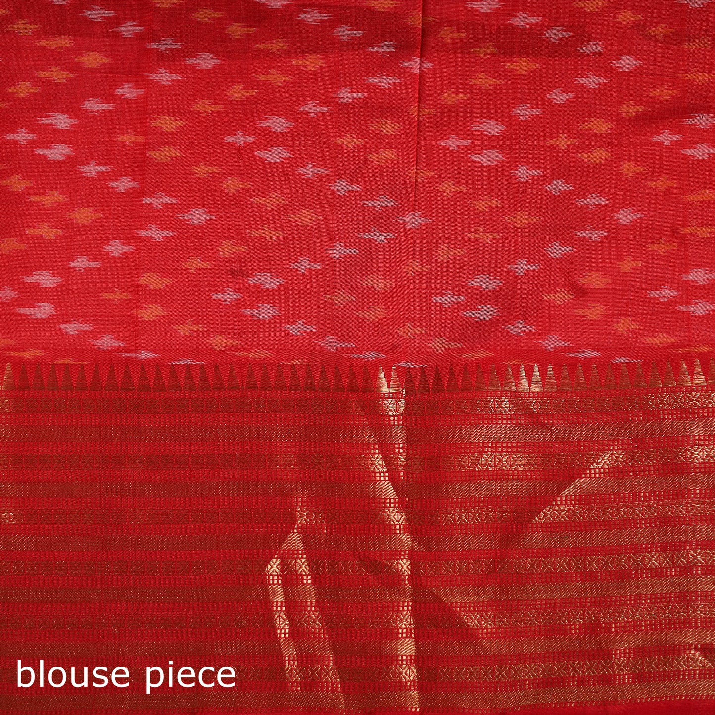 Traditional Pochampally Ikat Handwoven Pure Silk Pattu Saree with Rudraksha Border 15