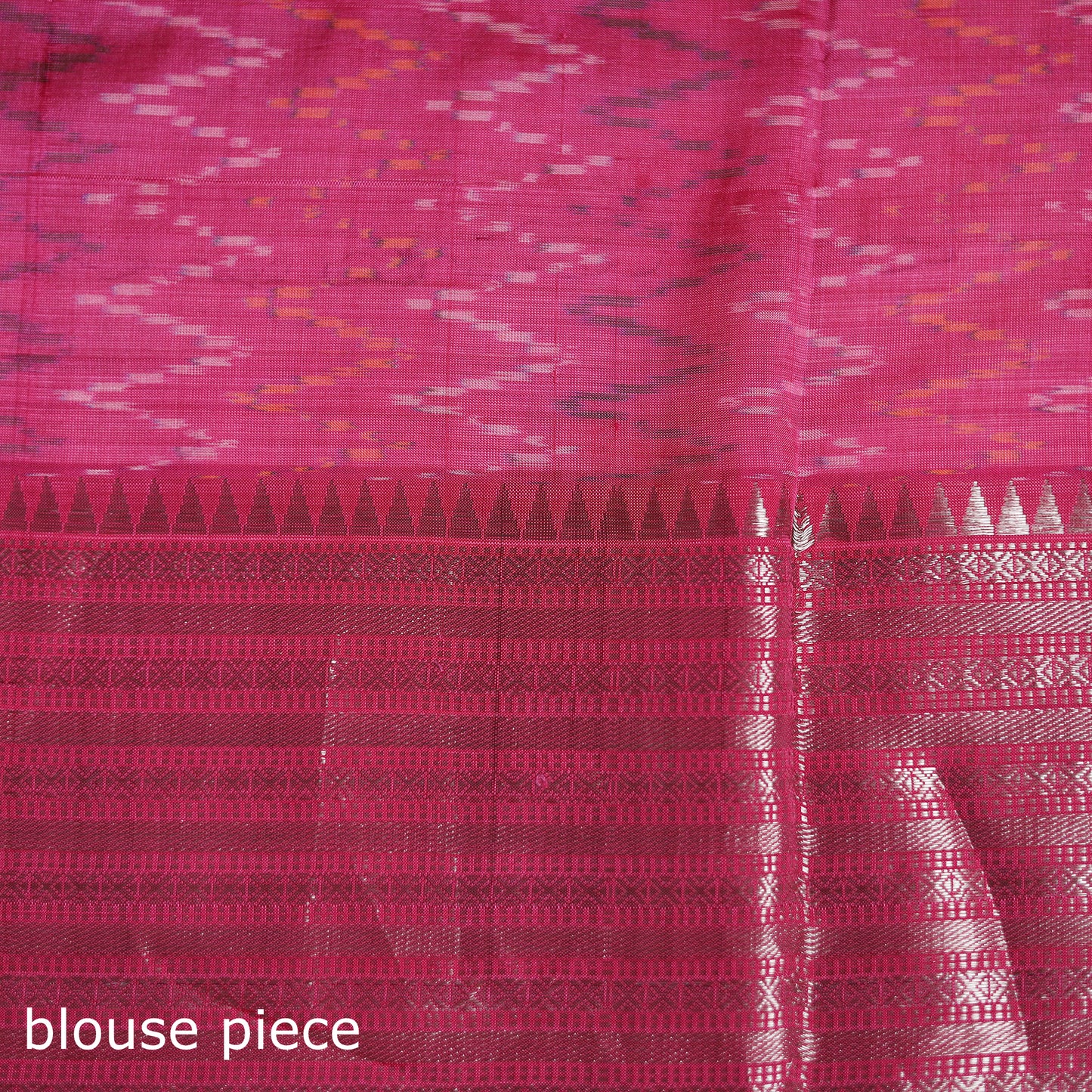 Traditional Pochampally Ikat Handwoven Pure Silk Pattu Saree with Rudraksha Border 19