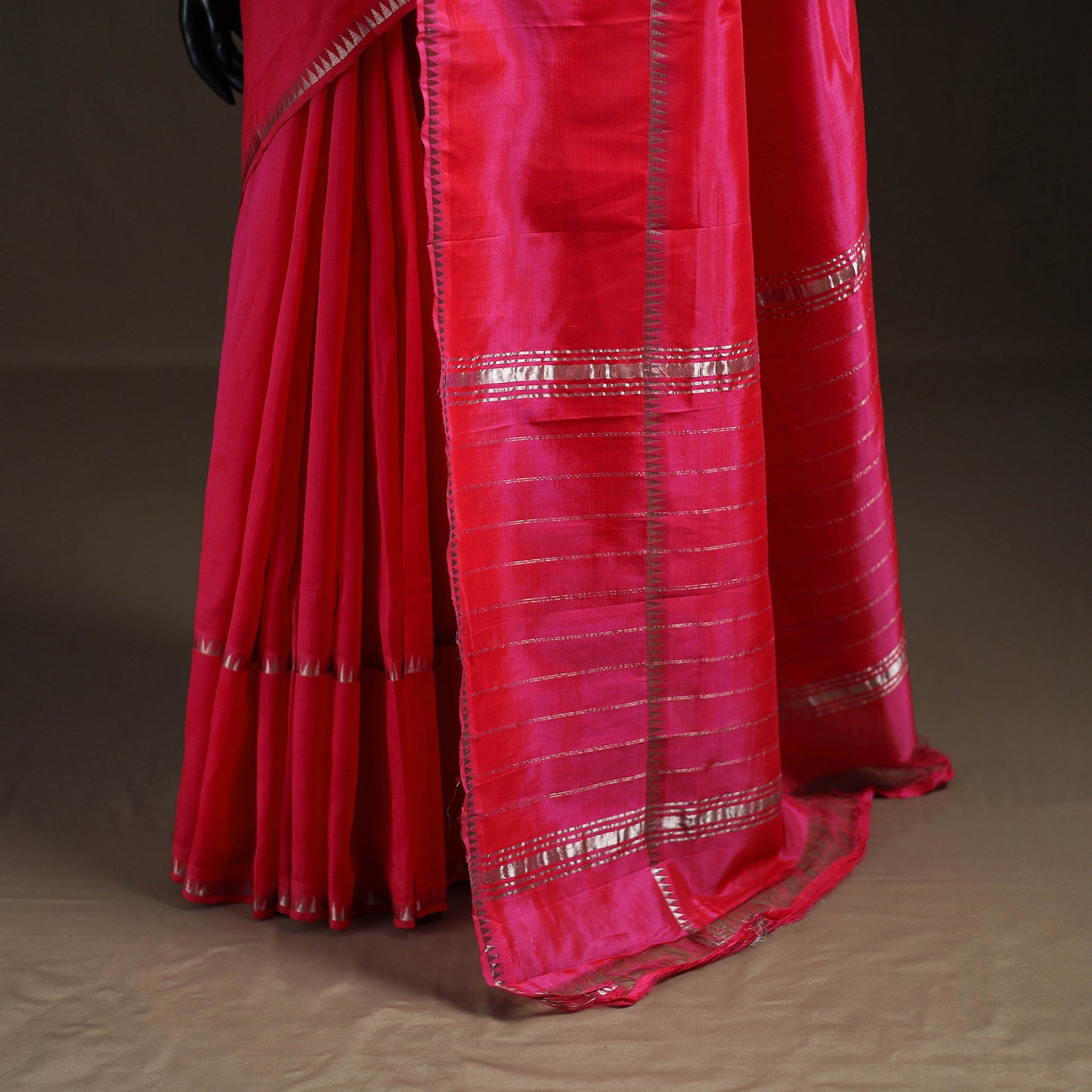 Pink - Mangalagiri Handwoven Pure Silk Pattu Saree 24