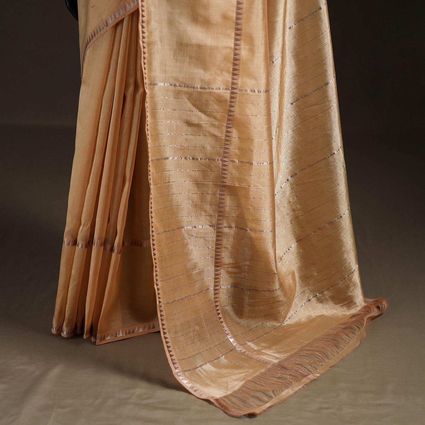 Beige - Mangalagiri Handwoven Pure Silk Pattu Saree 31