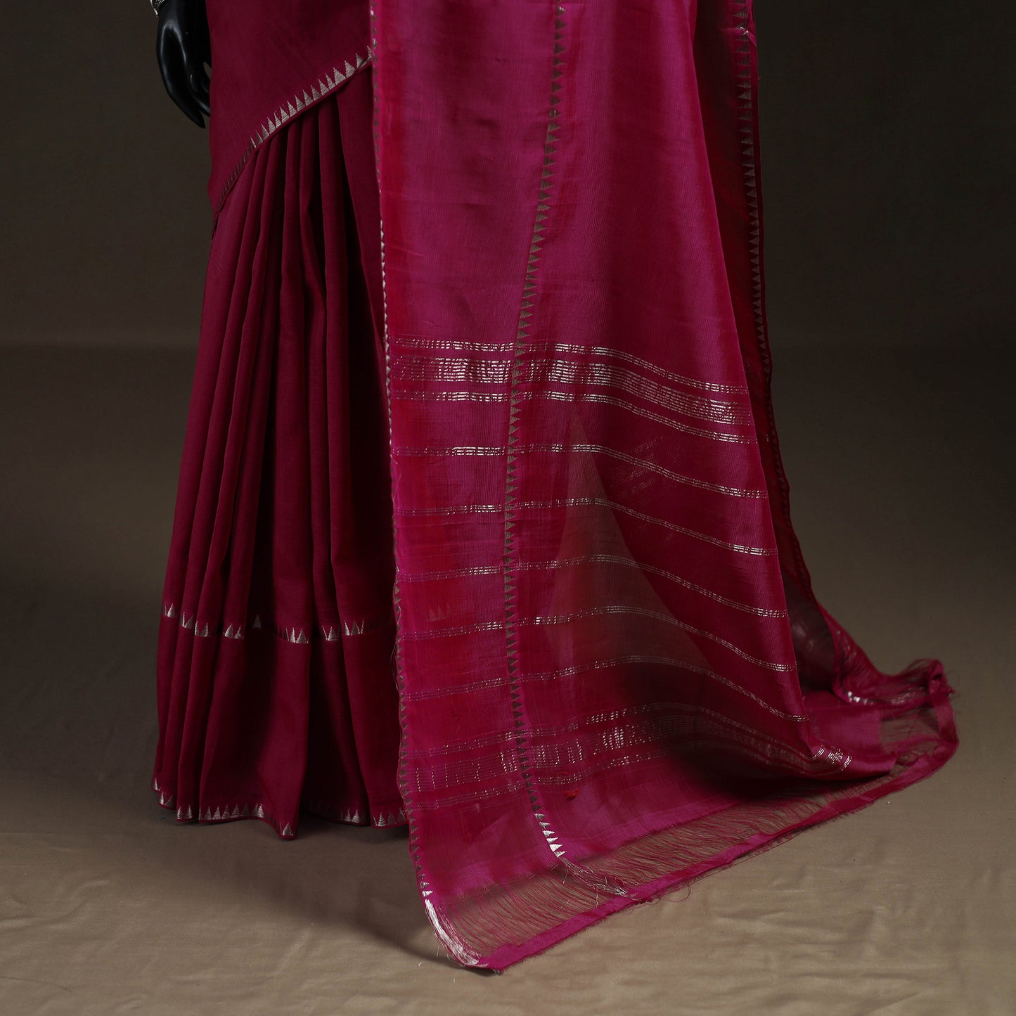 Pink - Mangalagiri Handwoven Pure Silk Pattu Saree 34