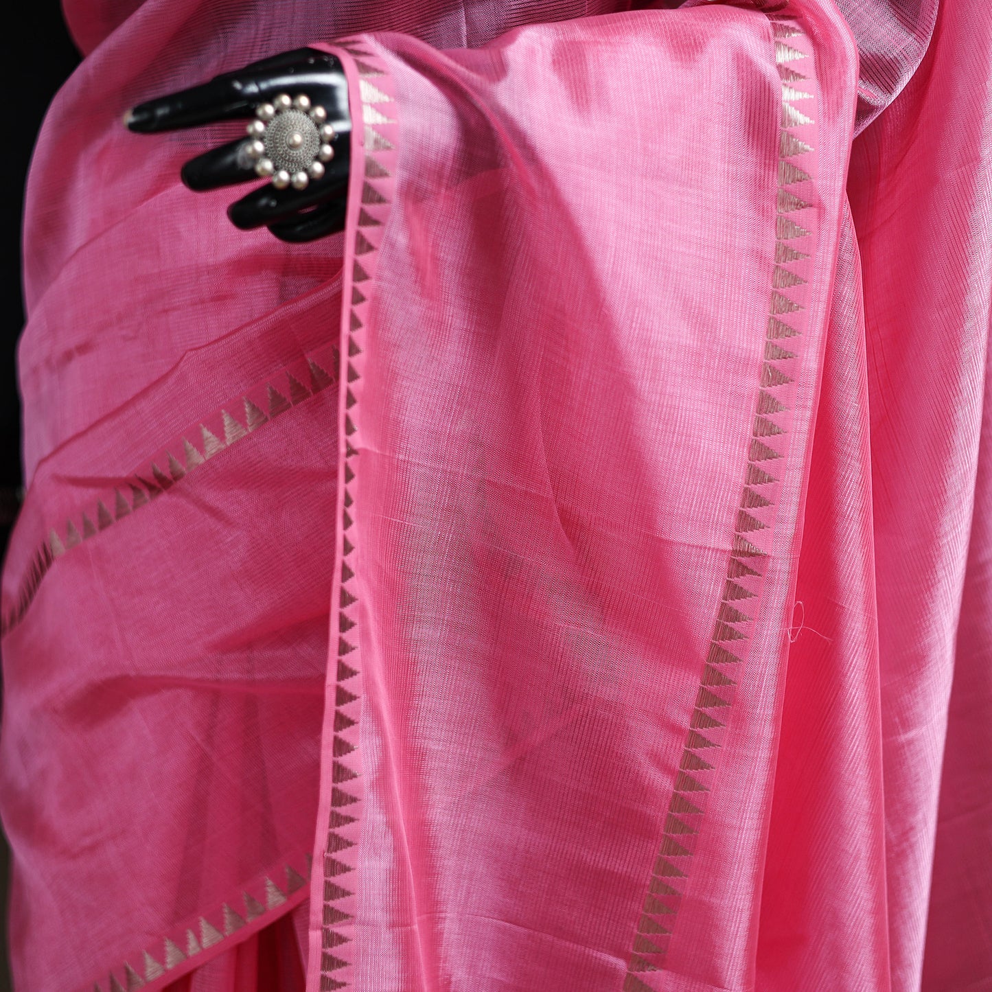 Pink - Mangalagiri Handwoven Pure Silk Pattu Saree 36