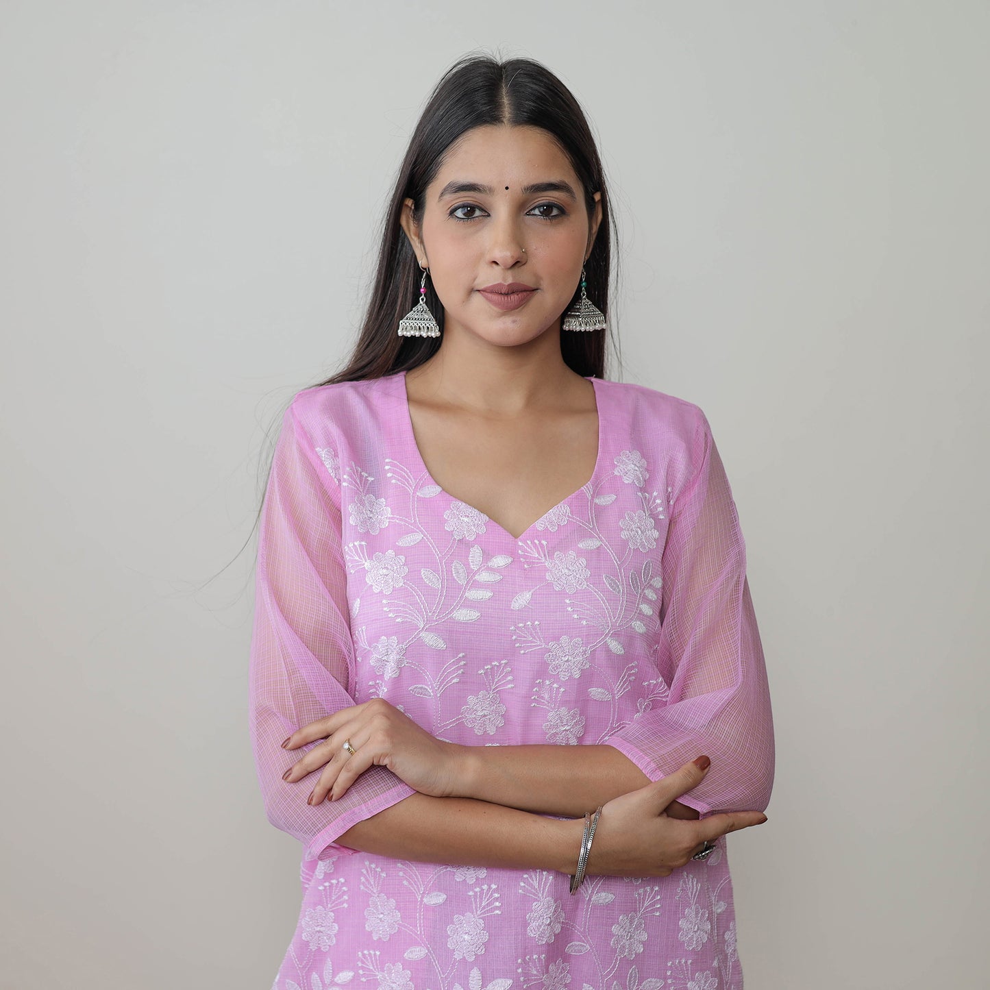 Kota Doria Embroidered Suit Set – Buy Online