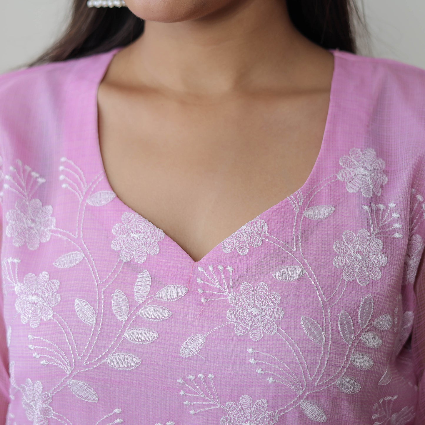 Kota Doria Embroidered Suit Set – Buy Online