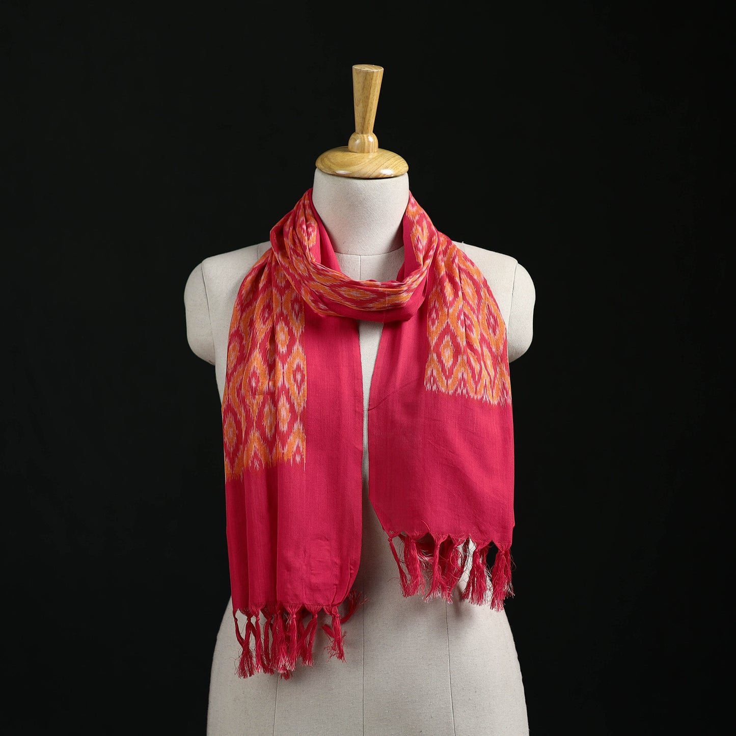 Pochampally Ikat Weave Cotton Stole 11