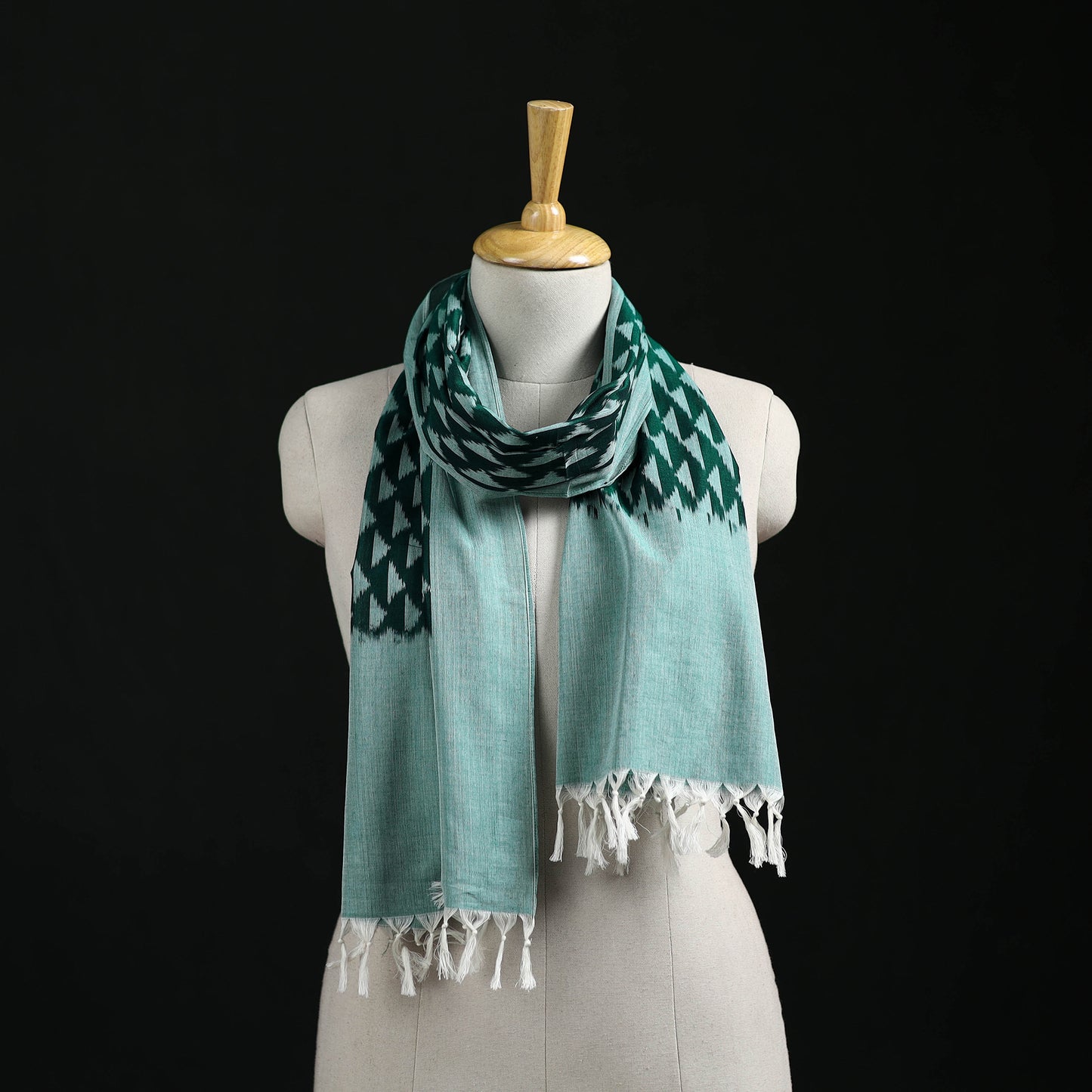 Pochampally Ikat Weave Cotton Stole 17