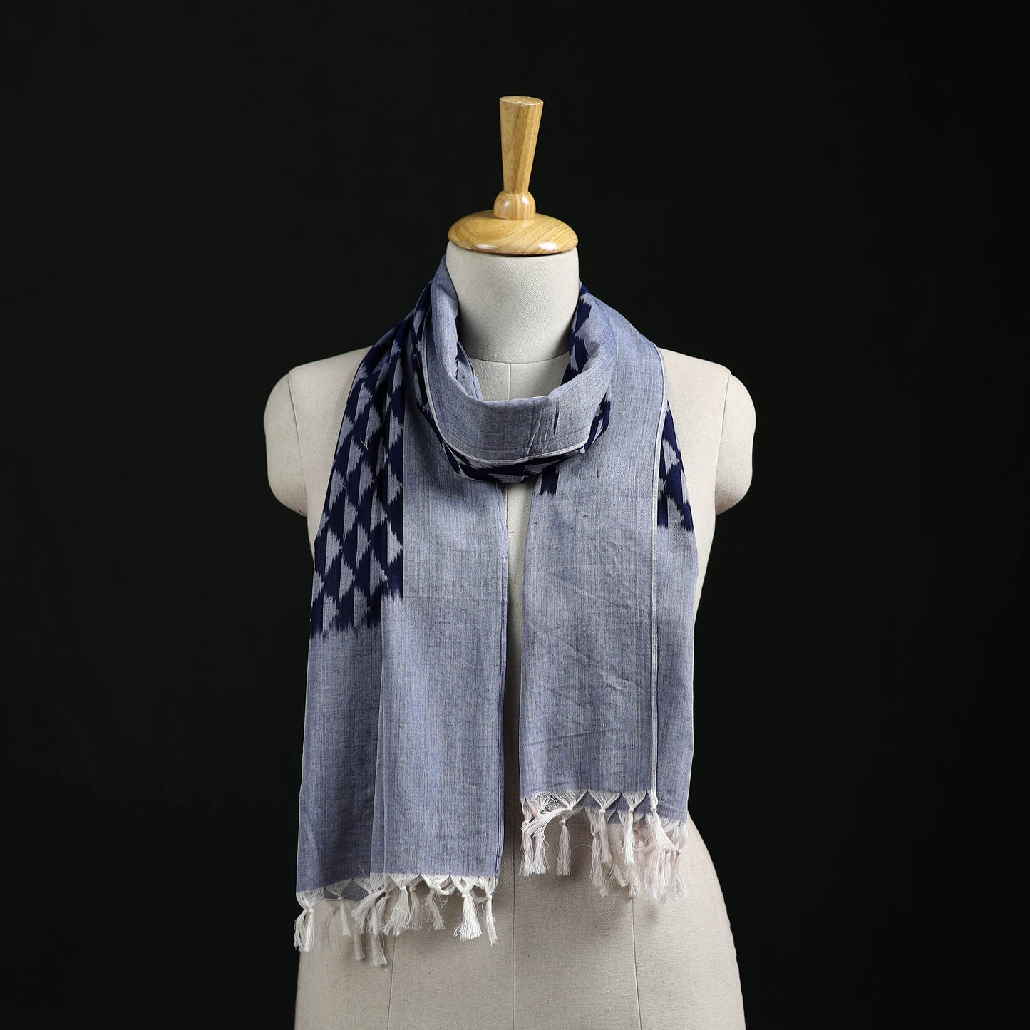Pochampally Ikat Weave Cotton Stole 35