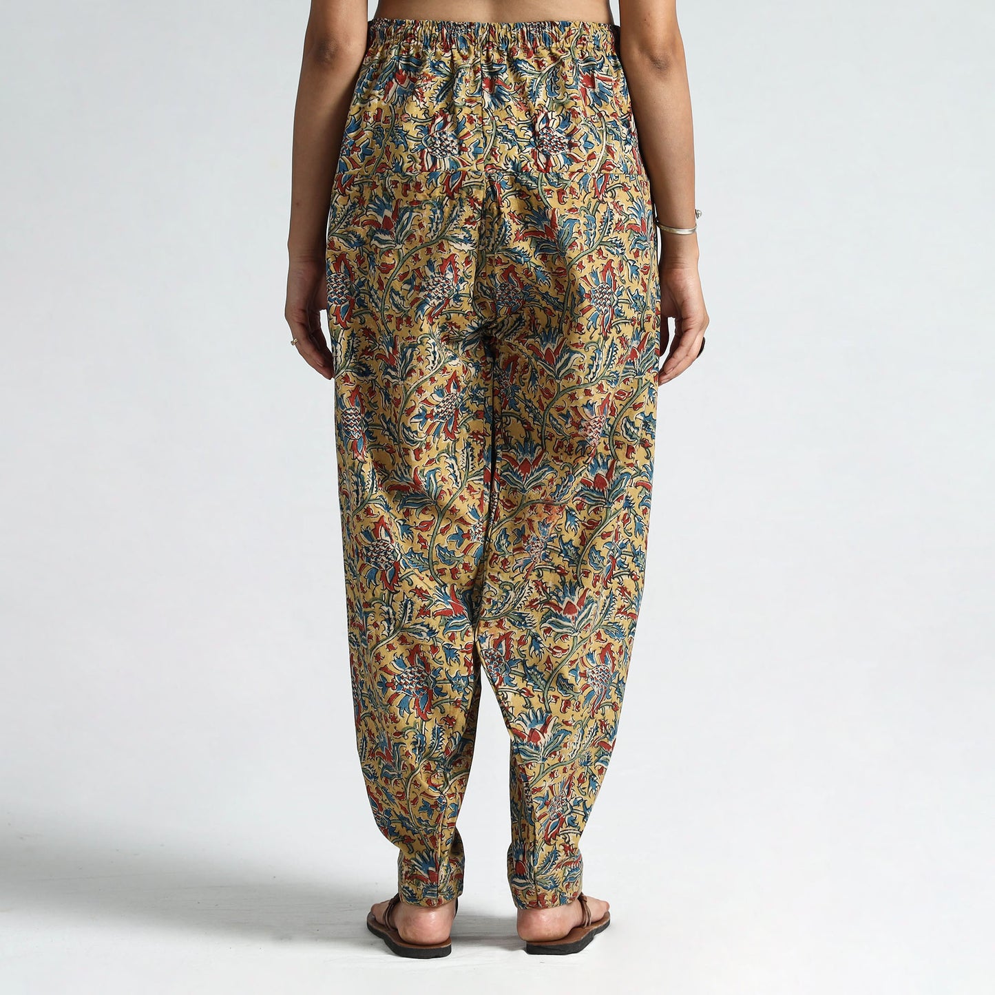 Buy Kalamkari Block Printed Cotton Elasticated Salwar 14 Online at iTokri.com