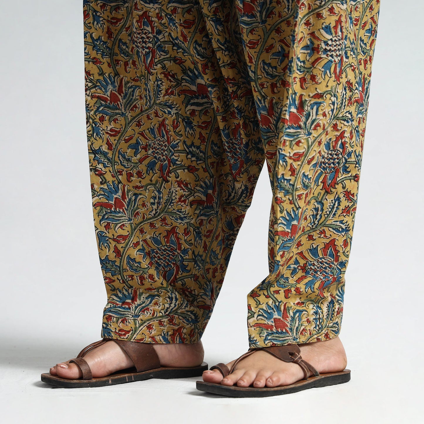 Buy Kalamkari Block Printed Cotton Elasticated Salwar 14 Online at iTokri.com
