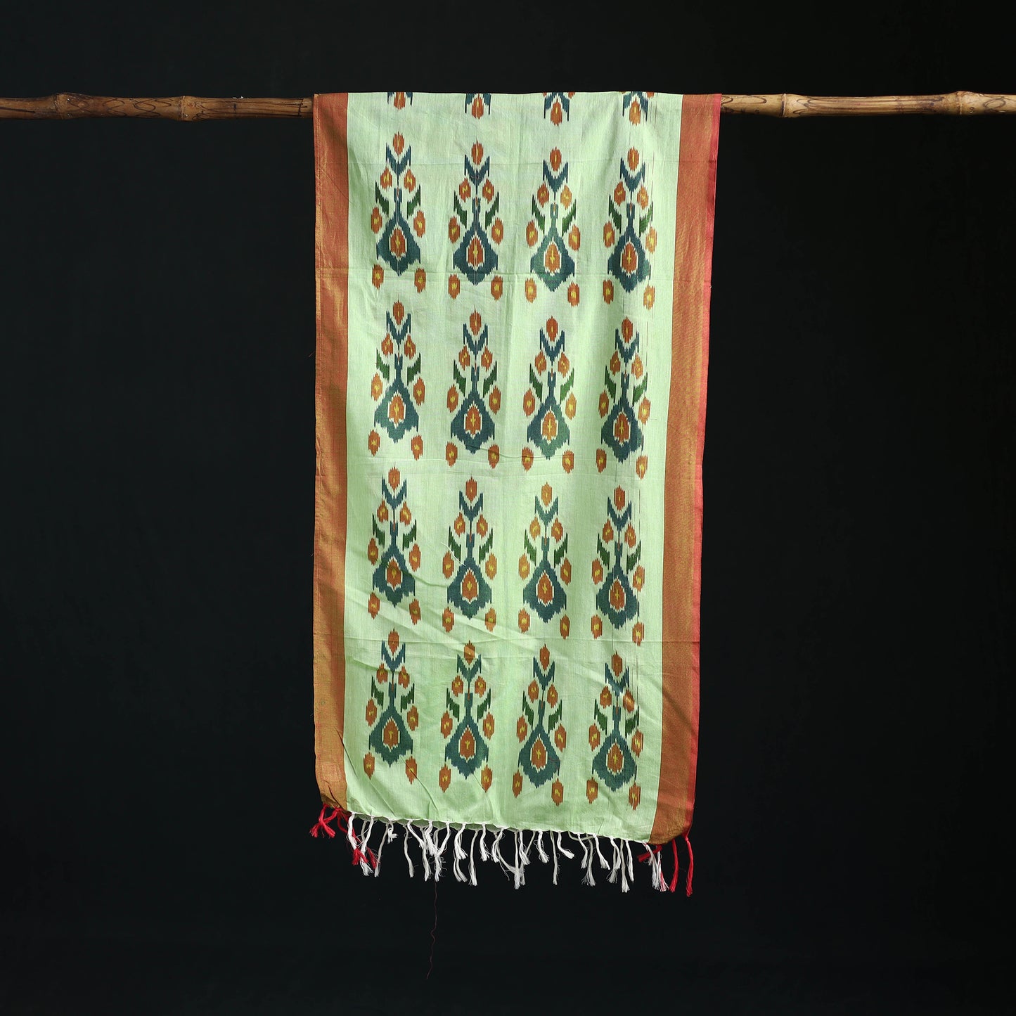 Pochampally Ikat Weave Cotton Stole 08