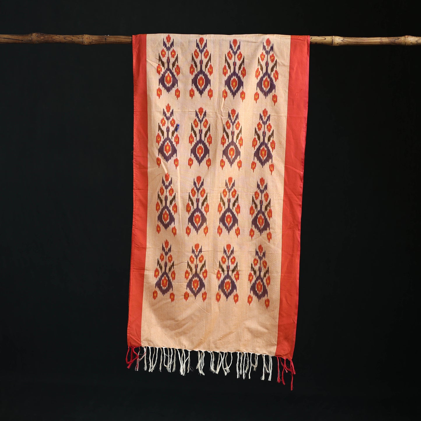 Pochampally Ikat Weave Cotton Stole 02