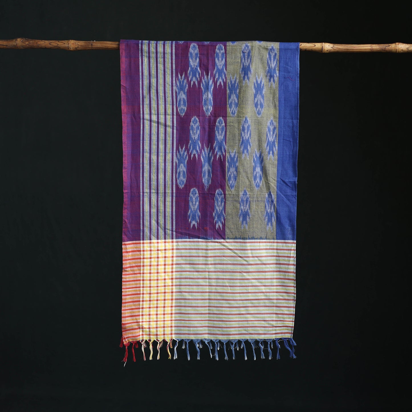 Pochampally Ikat Weave Cotton Stole 01