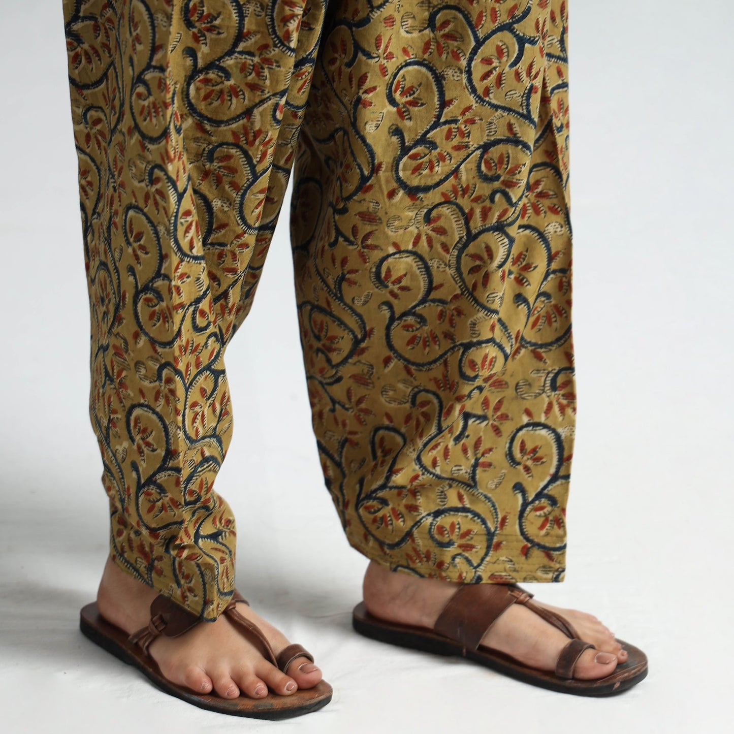 Buy Kalamkari Block Printed Cotton Elasticated Salwar 14 Online at iTokri.com