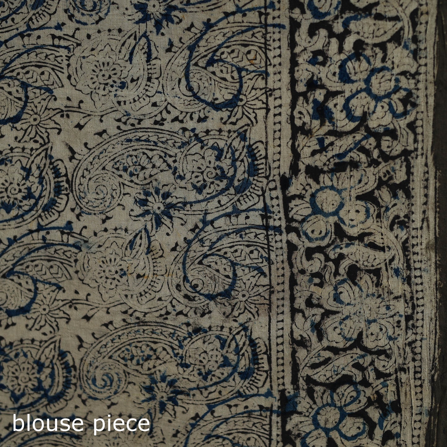 Pedana Hand Block Print Natural Dyed Cotton Kalamkari Saree 14