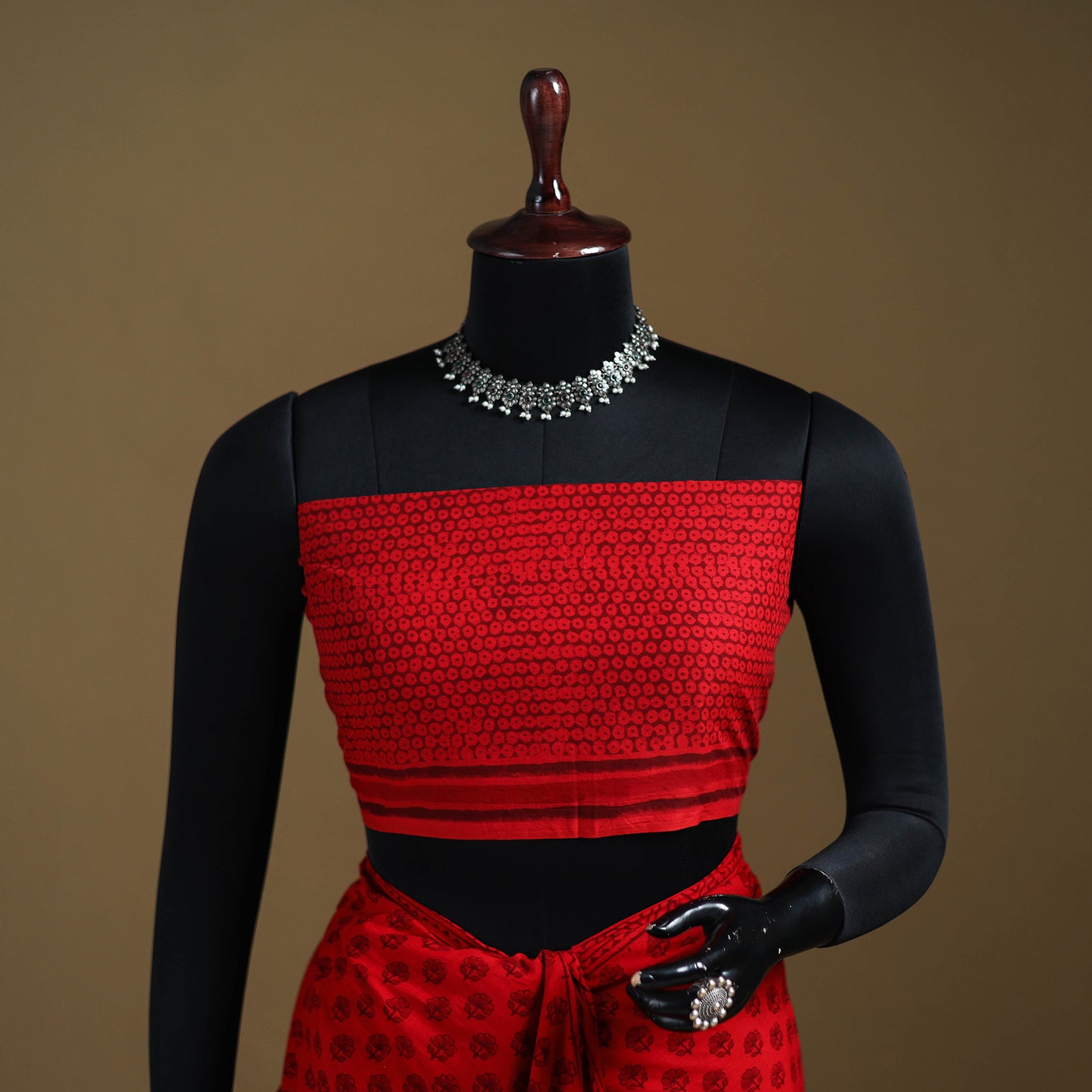 Gamthi Hand Block Print Pure Mul Cotton Saree with Blouse Piece 62