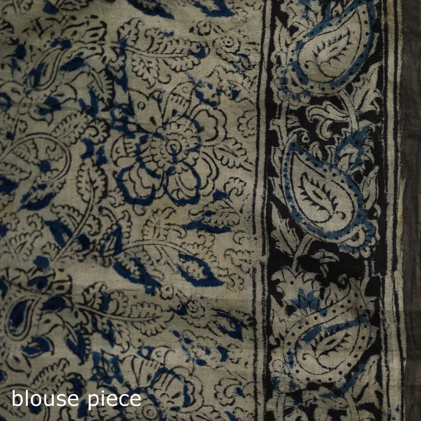 Pedana Hand Block Print Natural Dyed Cotton Kalamkari Saree 31