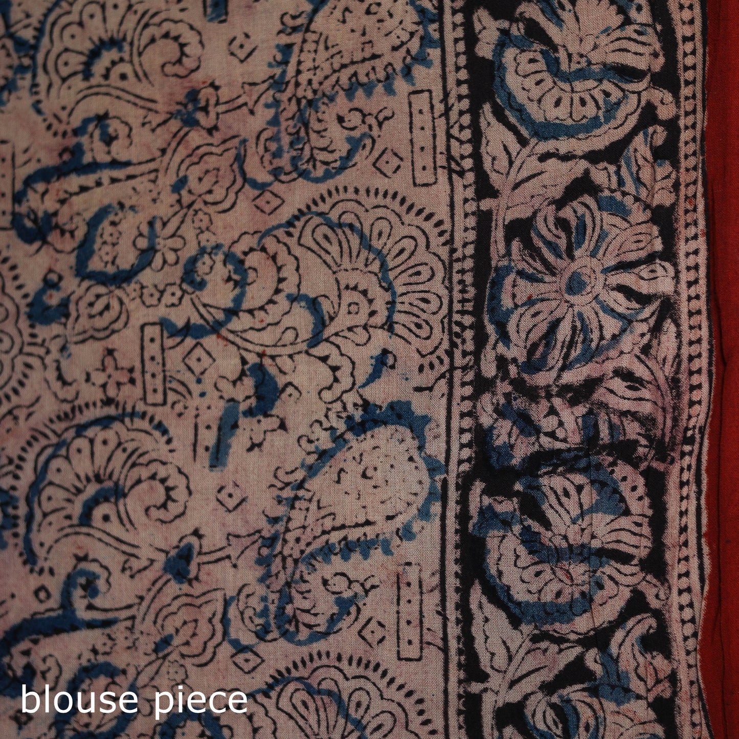 Pedana Hand Block Print Natural Dyed Cotton Kalamkari Saree 35