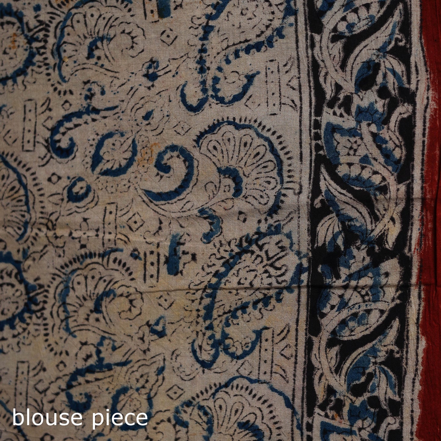 Pedana Hand Block Print Natural Dyed Cotton Kalamkari Saree 36