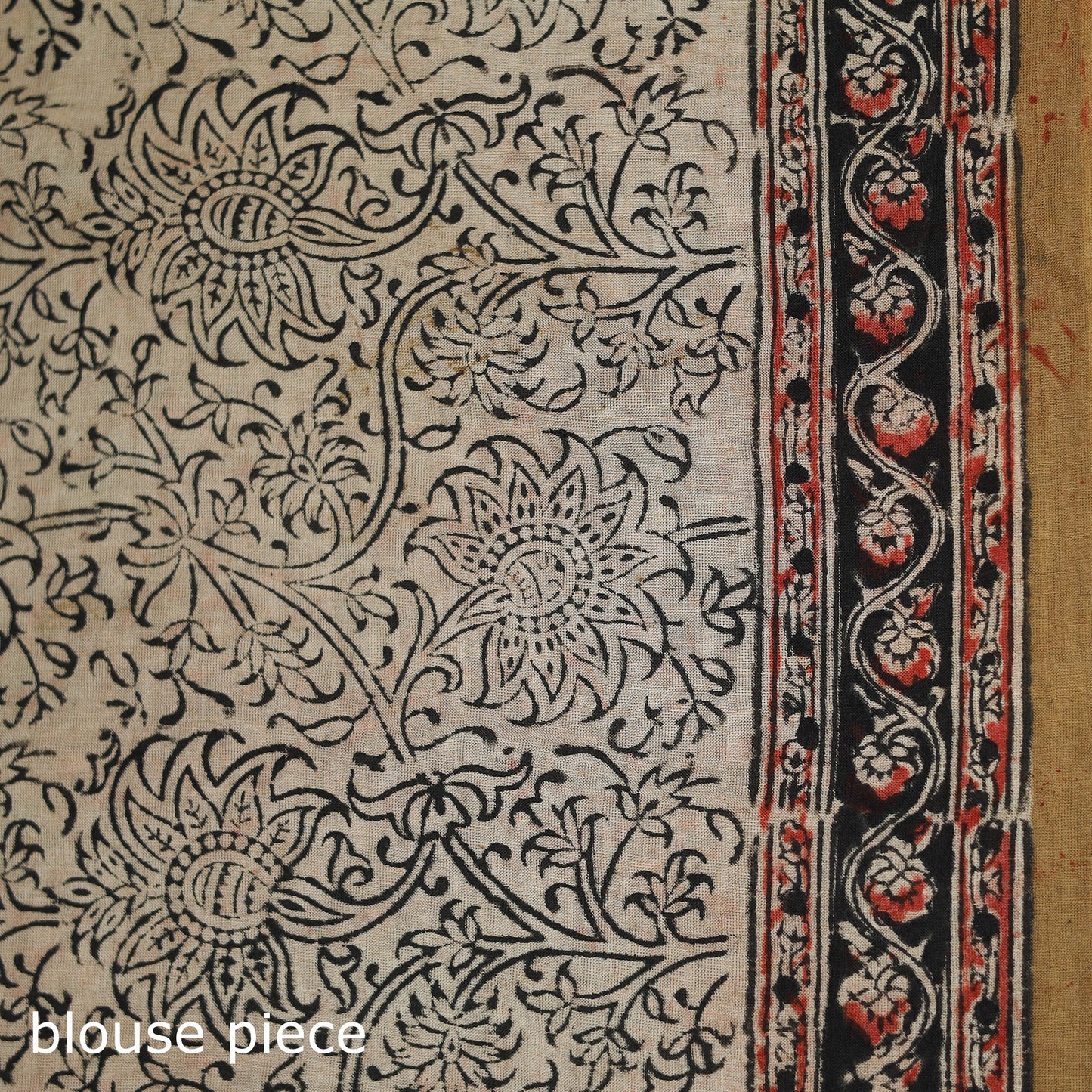 Pedana Hand Block Print Natural Dyed Cotton Kalamkari Saree 39