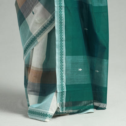 Multicolor - Mangalagiri Handloom Cotton Buti Saree with Thread Border 02