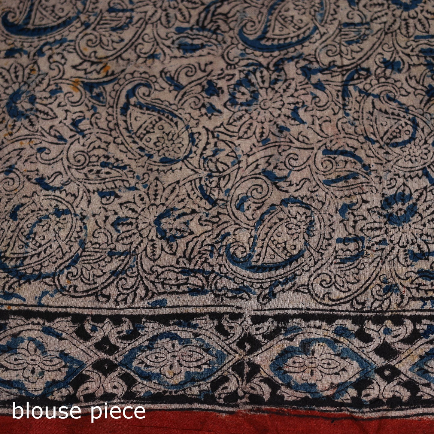 Pedana Hand Block Print Natural Dyed Cotton Kalamkari Saree 49