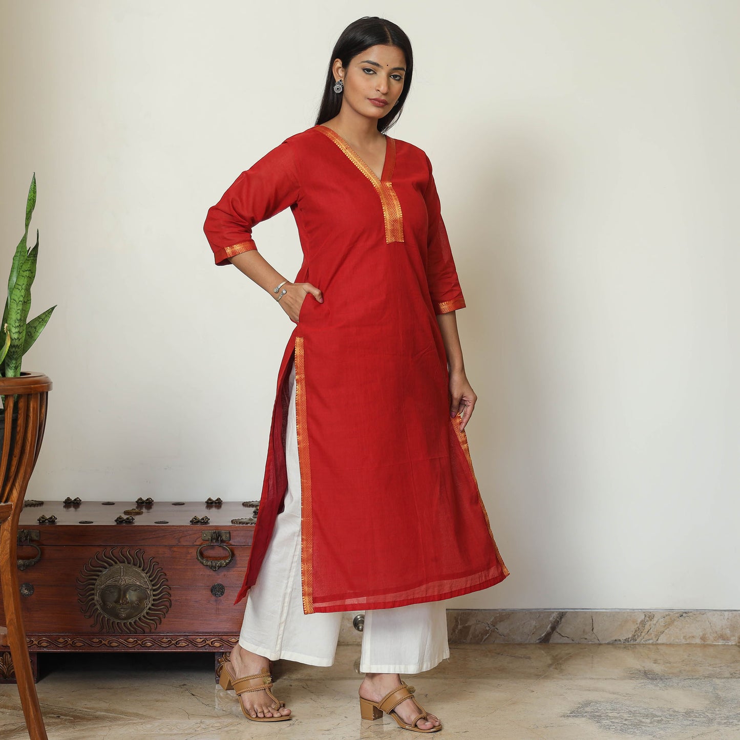 Mangalagiri Handloom Cotton Straight Kurta 09