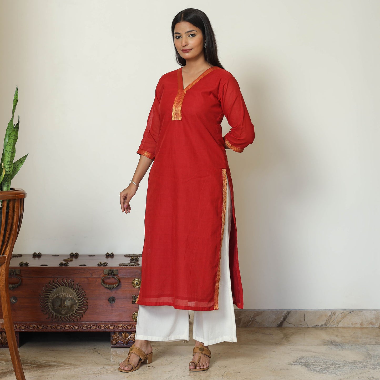 Mangalagiri Handloom Cotton Straight Kurta 09