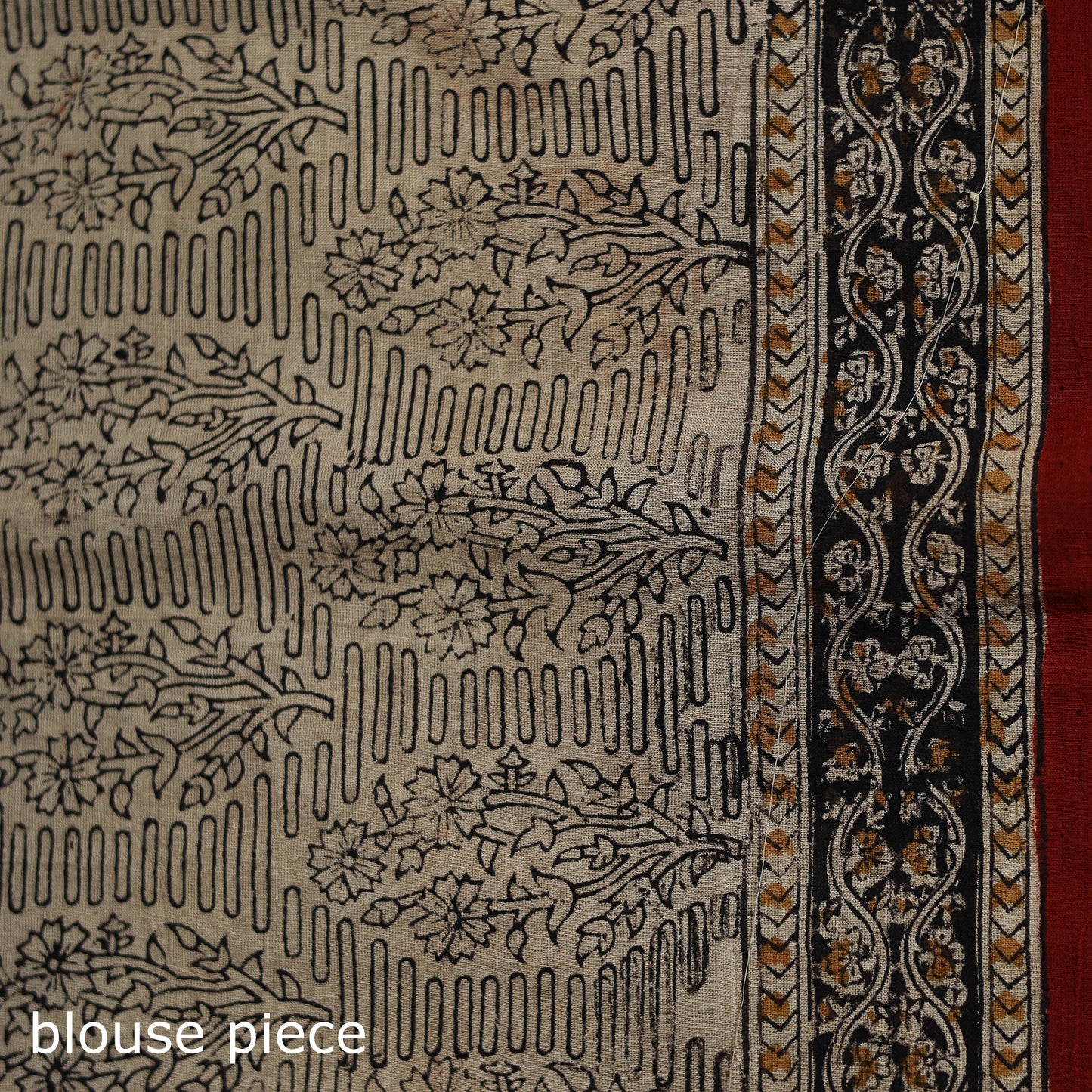 Pedana Hand Block Print Natural Dyed Cotton Kalamkari Saree 57