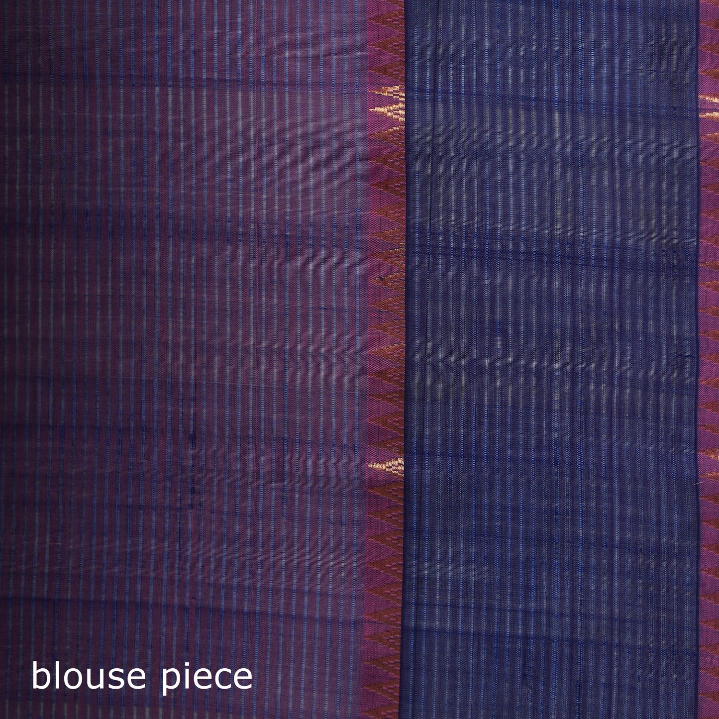 Pink - Pure Handwoven Mangalagiri Silk Cotton Pattu Saree with Zari Border 11