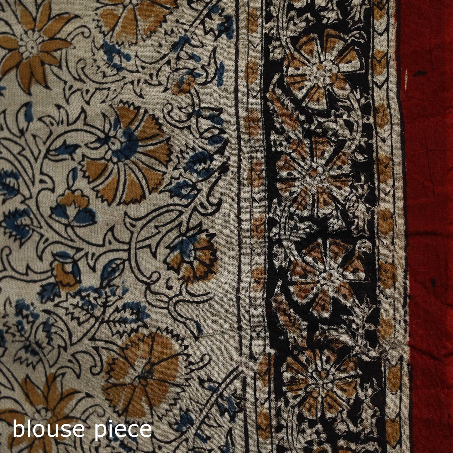 Pedana Hand Block Print Natural Dyed Cotton Kalamkari Saree 59