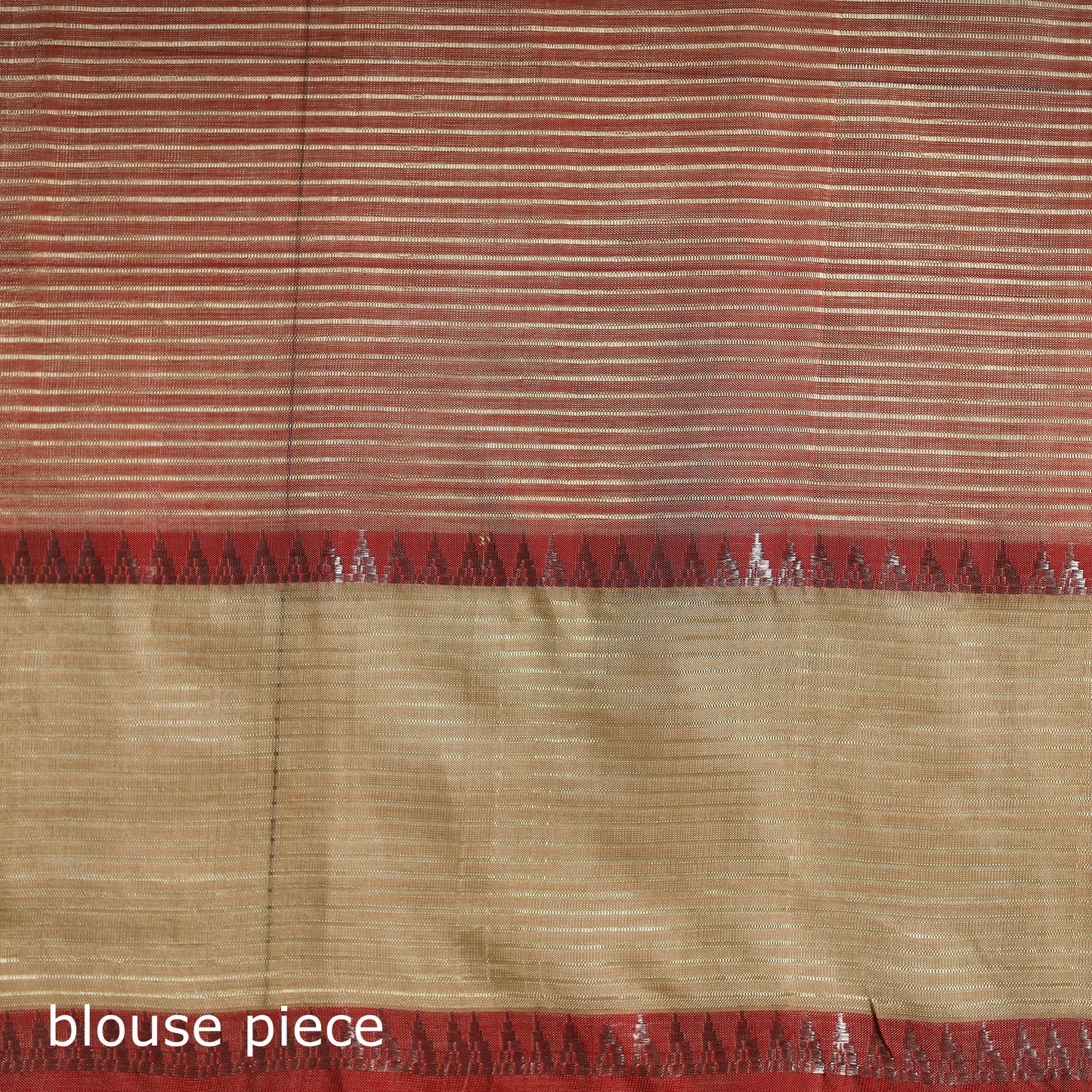 Red - Pure Handwoven Mangalagiri Silk Cotton Pattu Saree with Zari Border 12