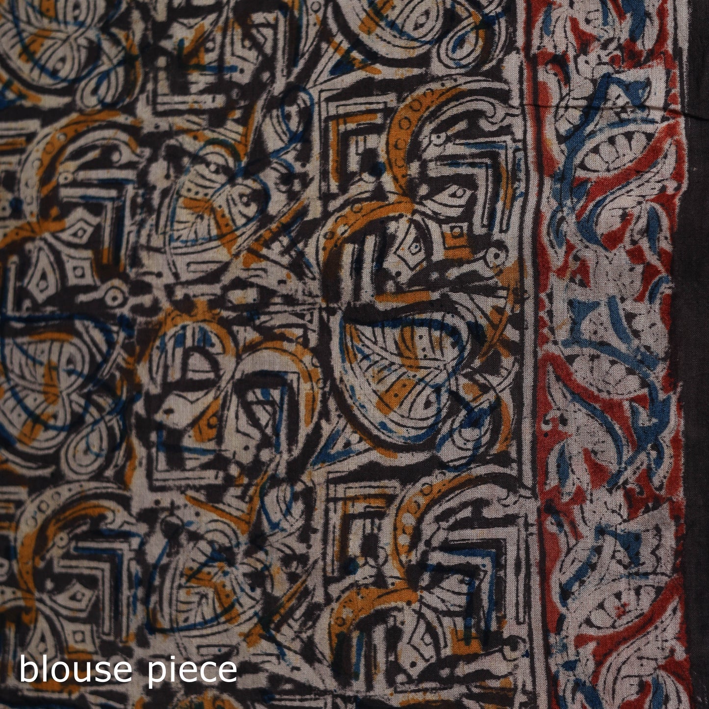 Pedana Hand Block Print Natural Dyed Cotton Kalamkari Saree 63