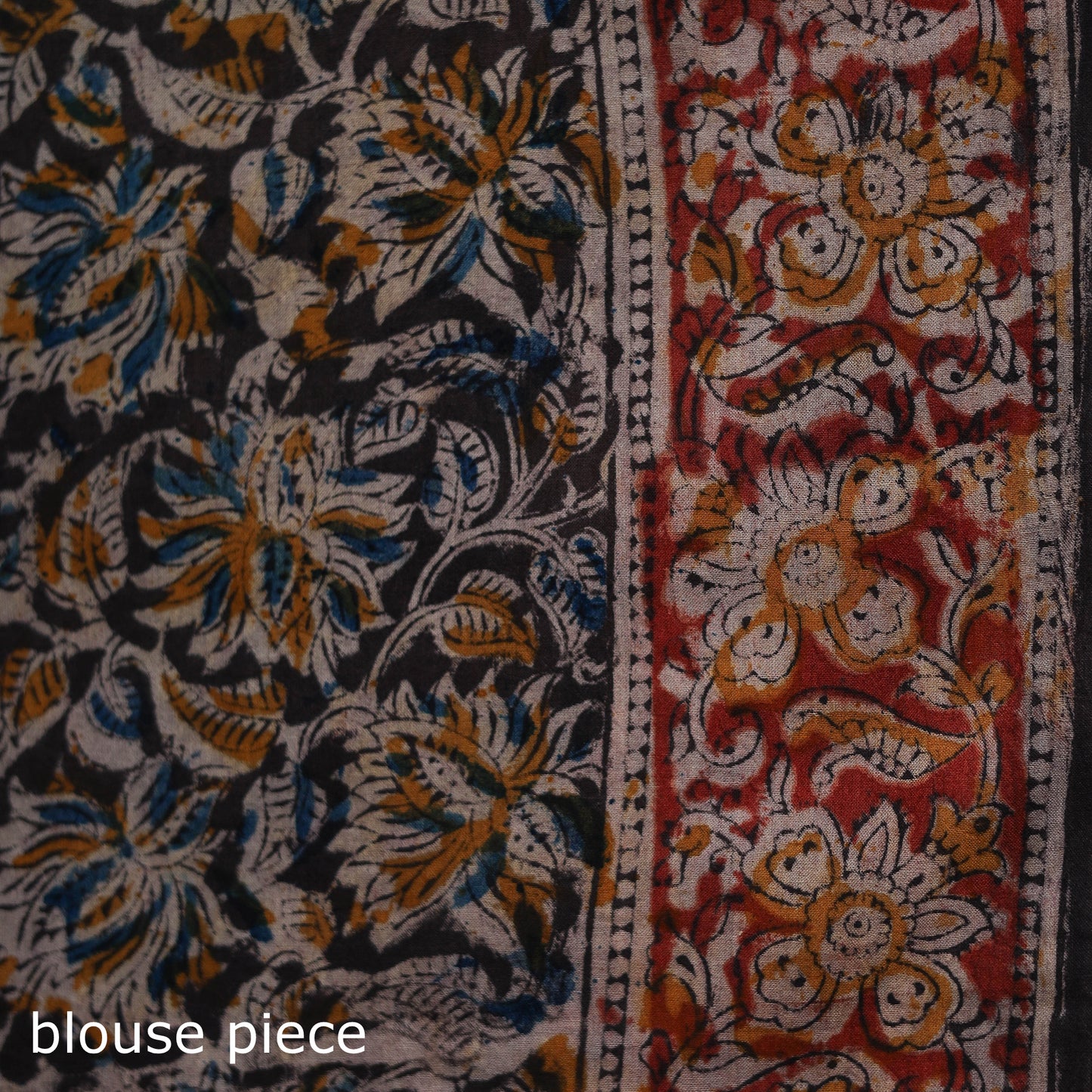 Pedana Hand Block Print Natural Dyed Cotton Kalamkari Saree 67