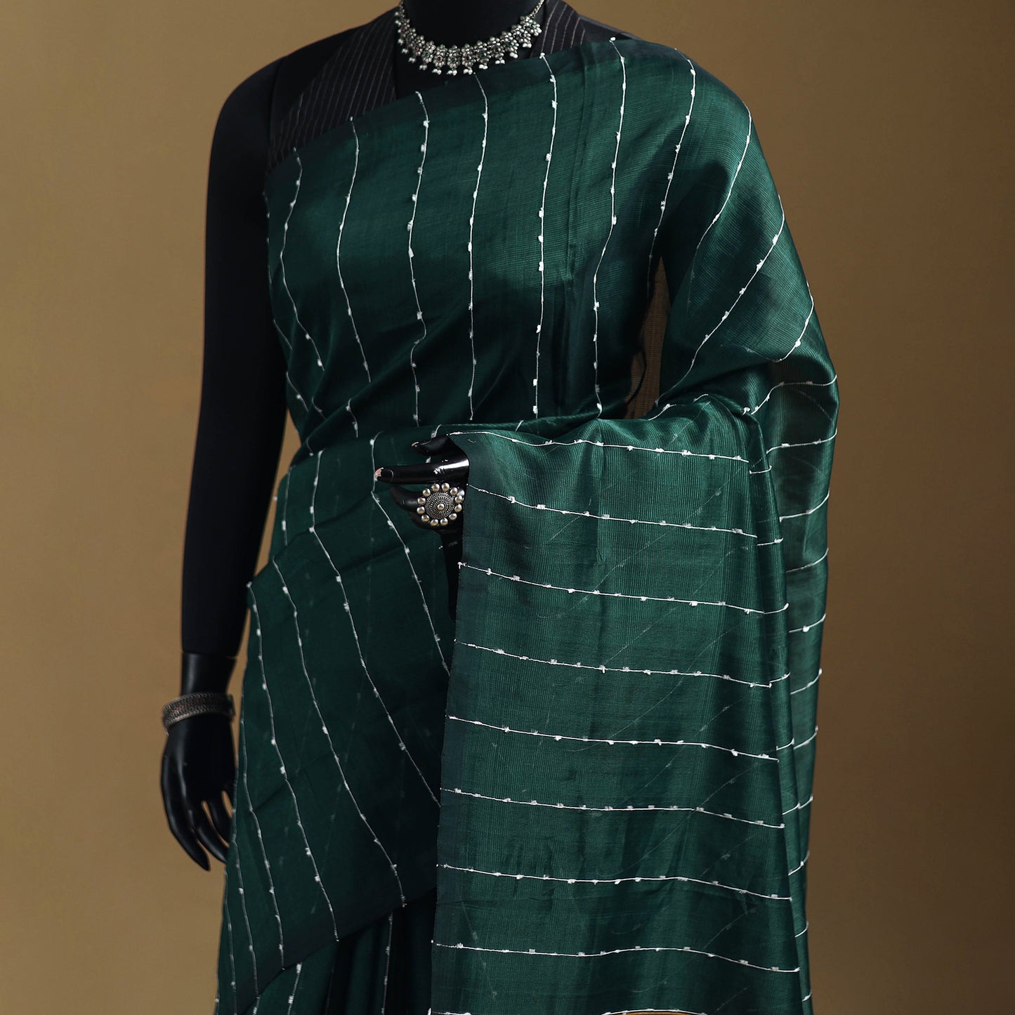 Pure Handwoven Mangalagiri Silk Cotton Pattu Saree 20