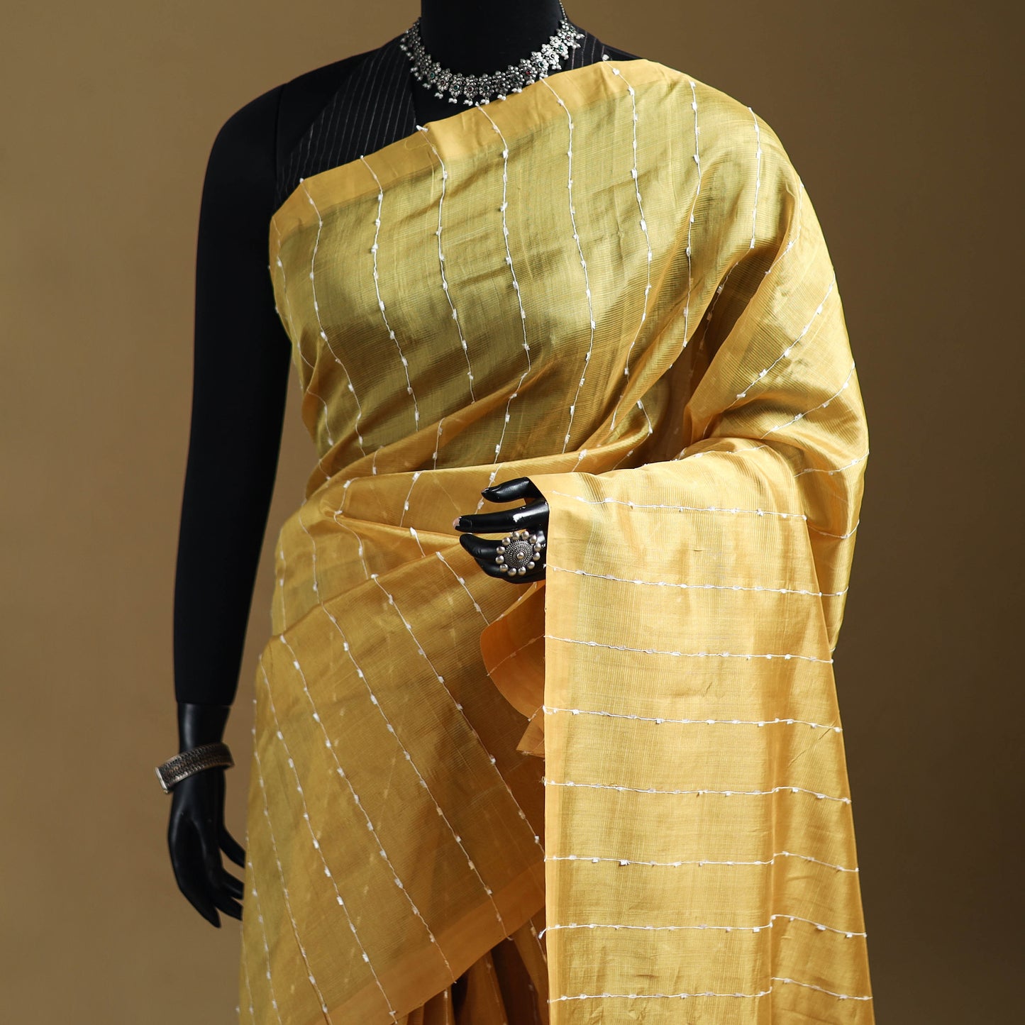 Pure Handwoven Mangalagiri Silk Cotton Pattu Saree 21