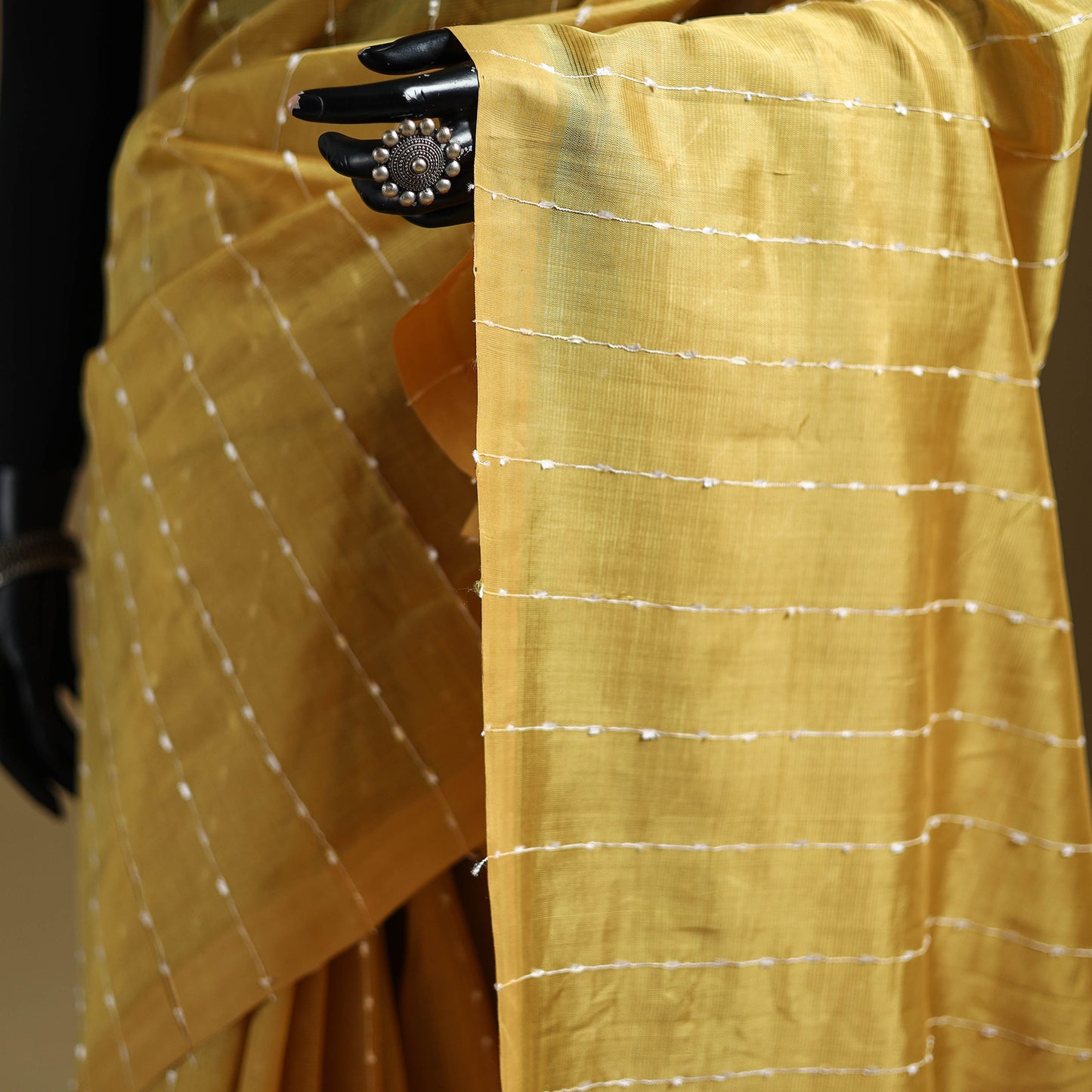 Pure Handwoven Mangalagiri Silk Cotton Pattu Saree 21
