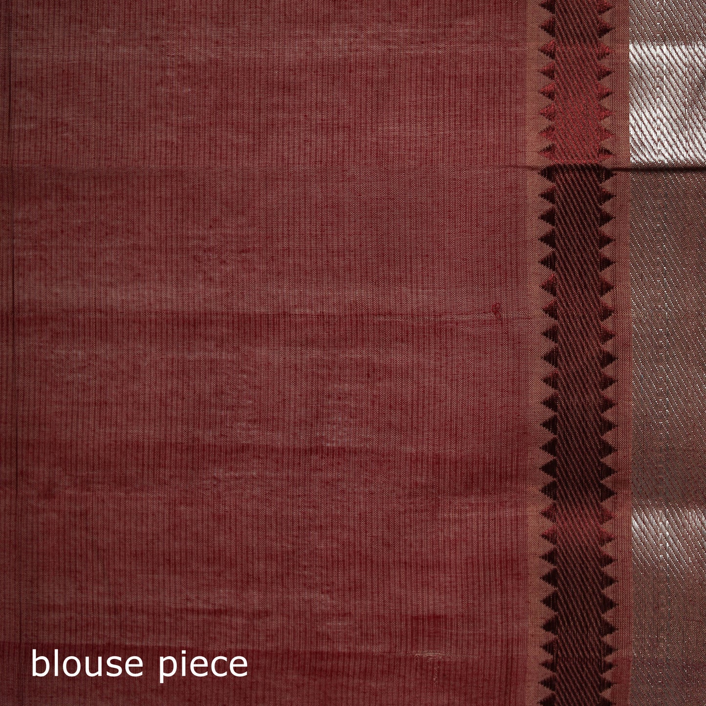 Beige - Pure Handwoven Mangalagiri Cotton Saree with Zari Border 34