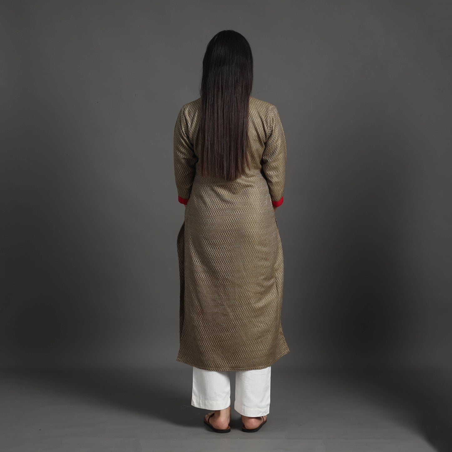 Buy Zeenat Brown Merino Woolen Kurta